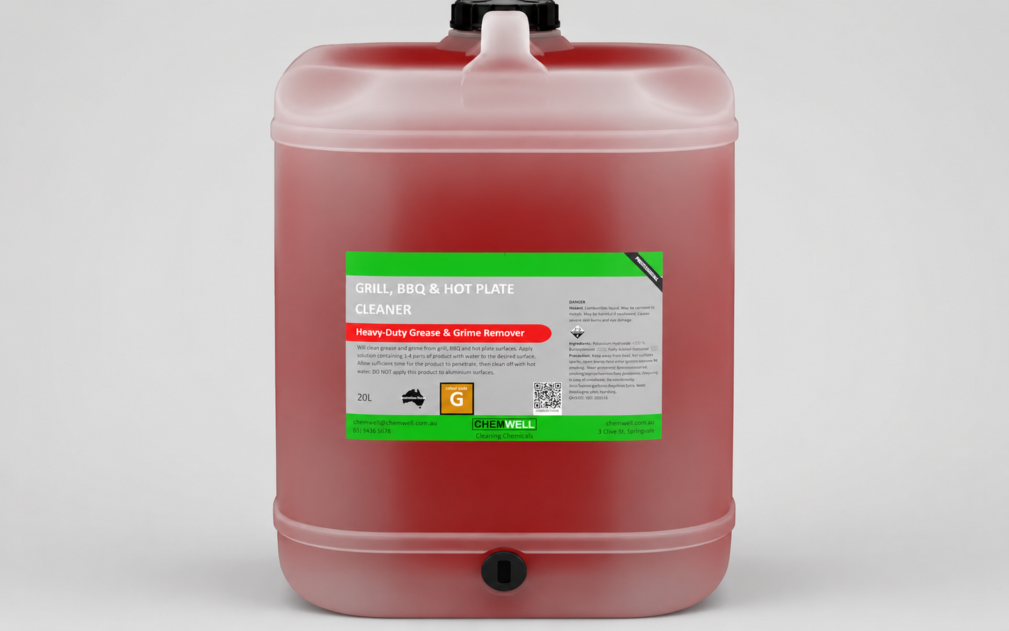 Grill, BBQ & Hot Plate Cleaner 20L