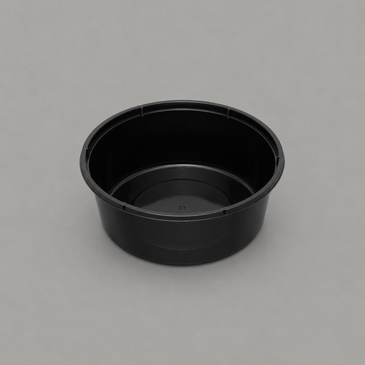 280ml Round Container Black