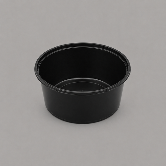 440ml Round Container Black