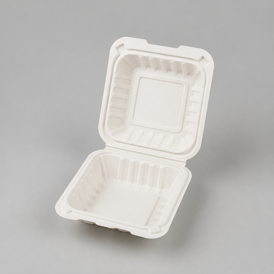 6" Sugarcane Burger Box