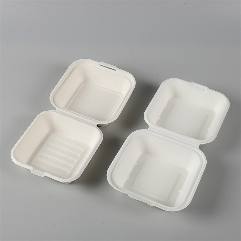 6" Inch Cornstarch Burger Box (500Pcs/Ctn)
