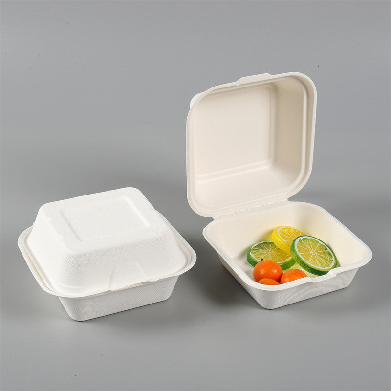 6" Inch Cornstarch Burger Box (500Pcs/Ctn)
