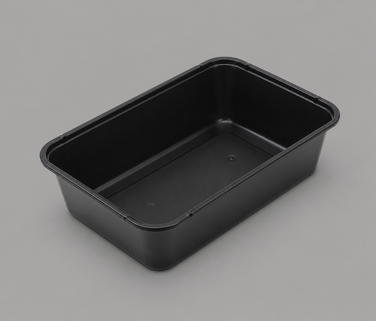 650ml Rectangular Container Black