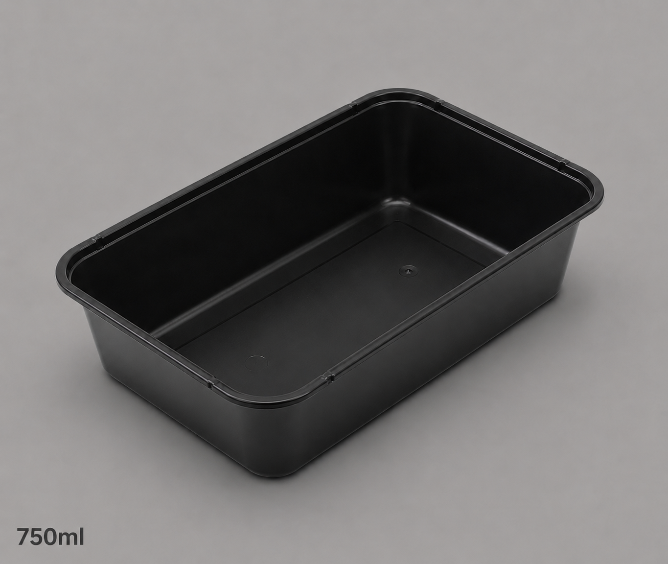 750ml Rectangular Container Black