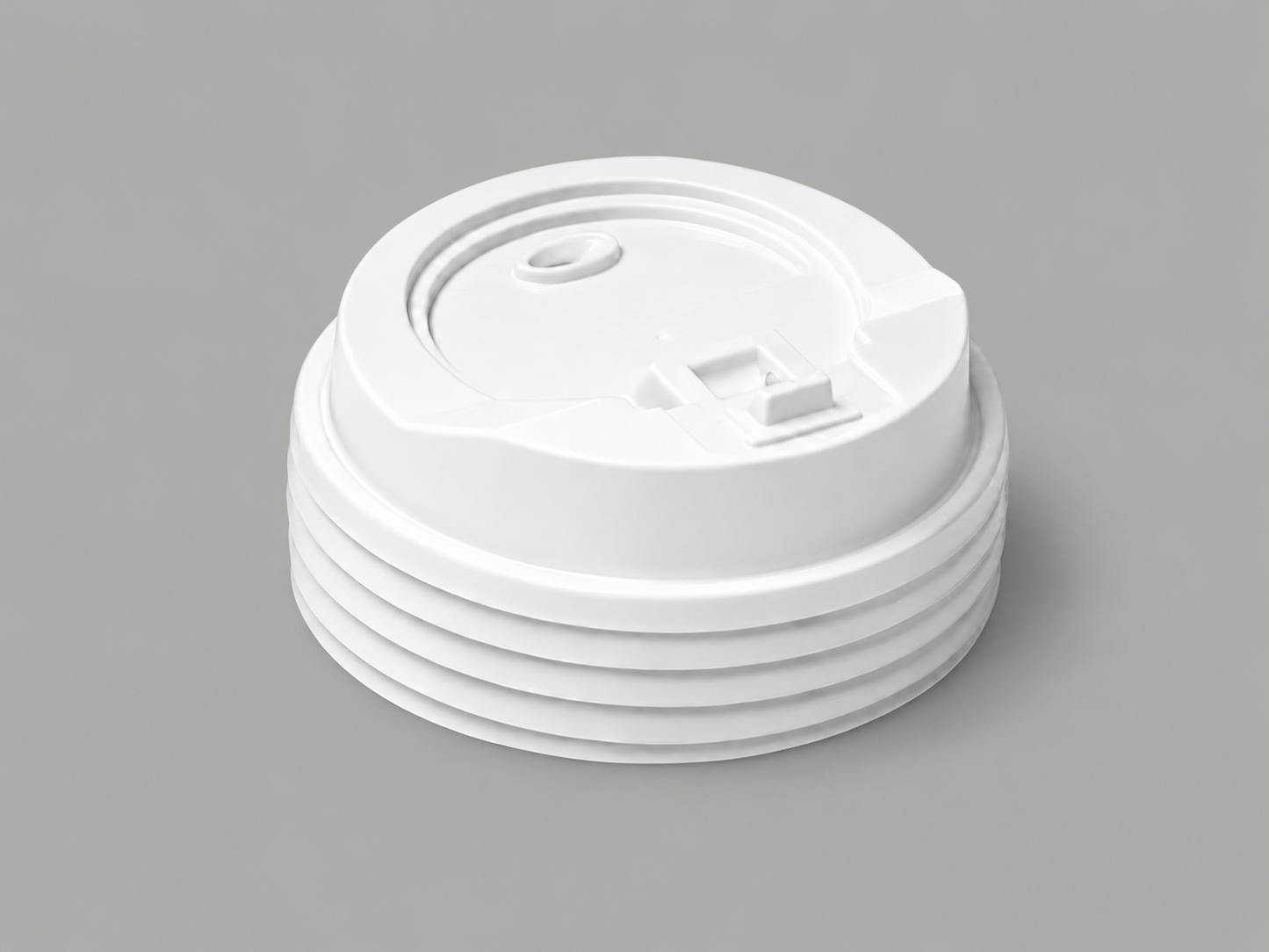 90mm PP Cup Lid White