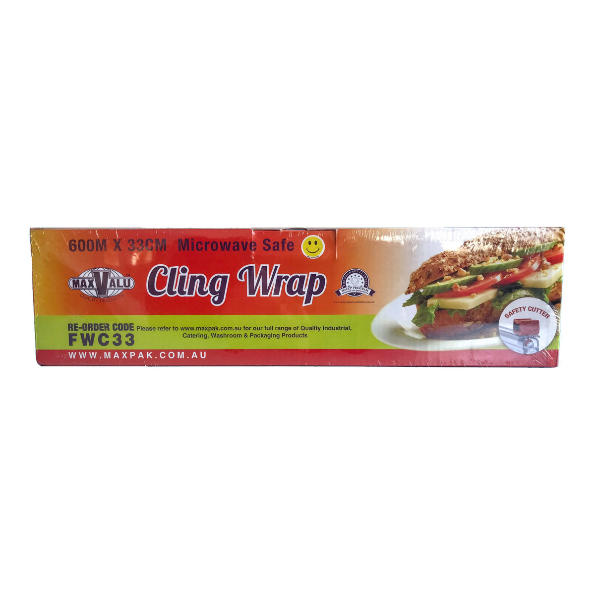 MaxValu Cling Wrap 600m Food Wrap with Clip on Dispenser