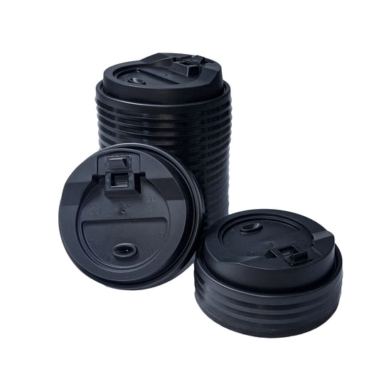 90mm PP Cup Lid - Black (1000Pcs/Ctn)