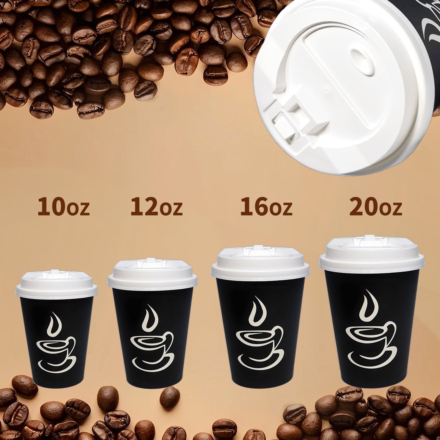 90mm PP Cup Lid - White (1000Pcs/Ctn)