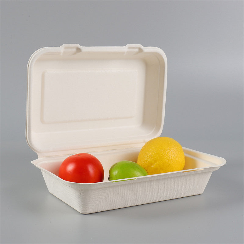 1000ml Sugarcane Fiber Clamshell (500Pcs/Ctn)