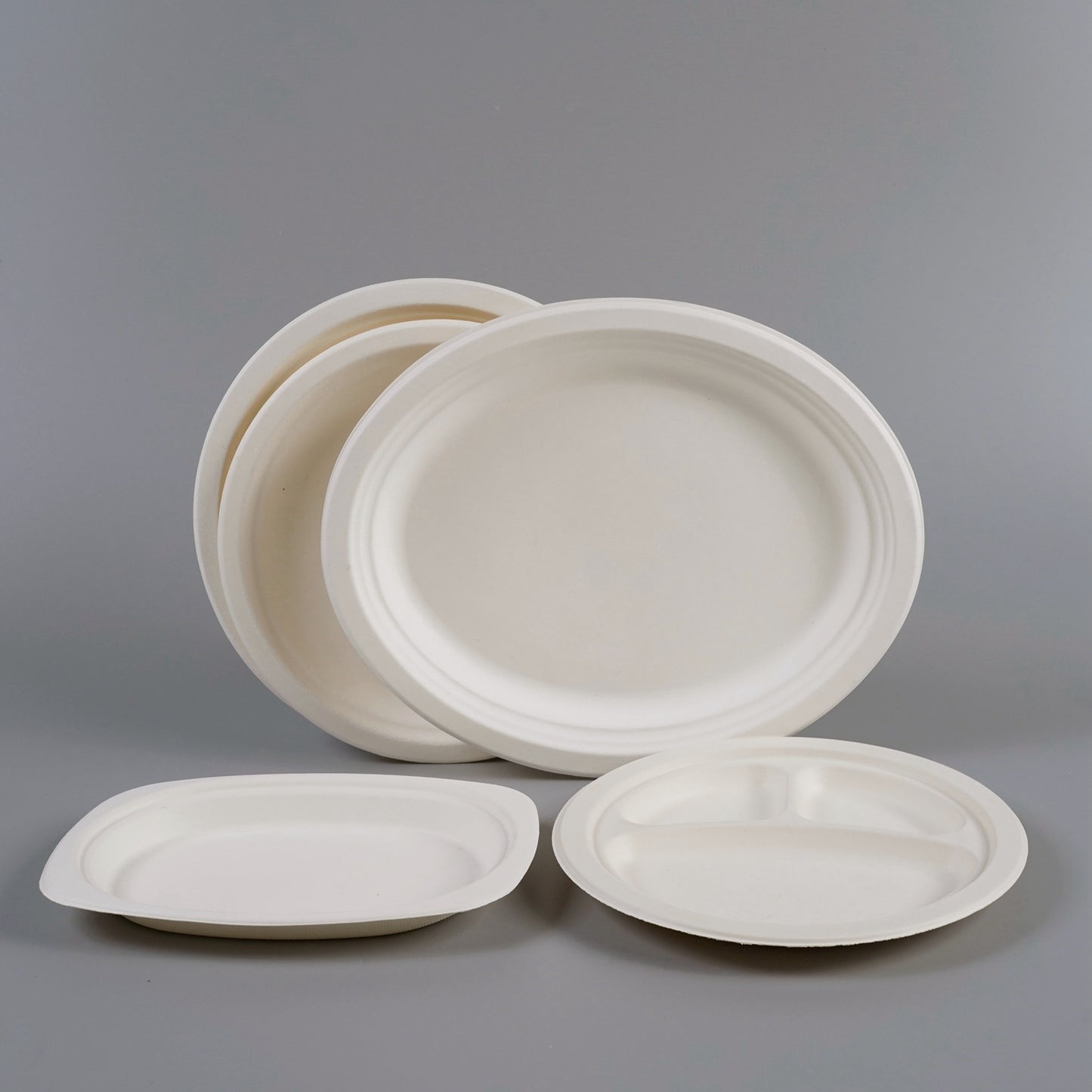 6" Inch Sugarcane Fiber Plate (500Pcs/Ctn)
